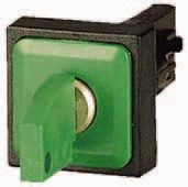Переключатель с ключом, 2 положения, зеленый, без фиксации Eaton Q25S1-GN