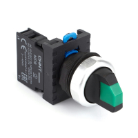 Переключатель, 2 положения, 1НО, IP65, без подсветки, зеленый Chint NP8-10X/223