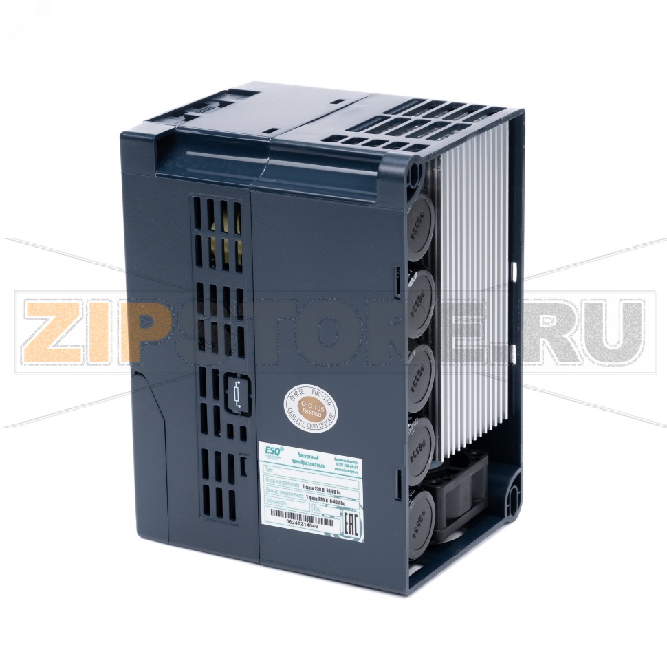 Преобразователь частоты 3.7 кВт, 220 В, 0.1-400 Гц, IP20 ESQ 08.04.000184 