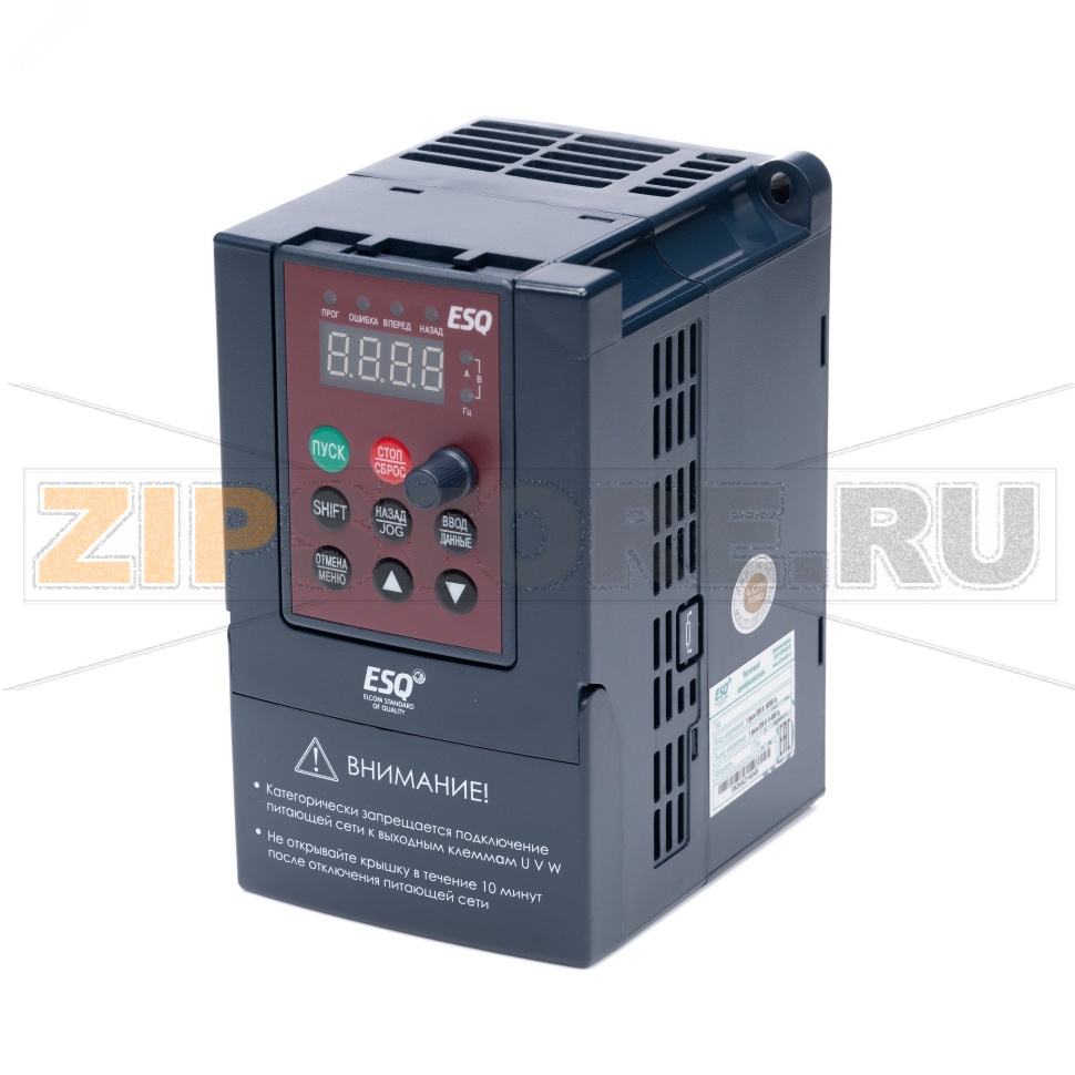 Преобразователь частоты 3.7 кВт, 220 В, 0.1-400 Гц, IP20 ESQ 08.04.000184 