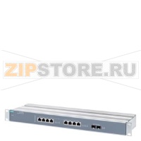 SCALANCE XR108-2PoE WG; unmanaged IE Switch; 19" rack; 8 x 1GE electrical PoE ports; 2 x SFP 10GE port; LED diagnostics power supply 240 V AC (85 – 264 V) Siemens 6GK5108-2QS00-3AR3