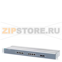 SCALANCE XR108-2PoE WG; unmanaged IE Switch; 19" rack; 8 x 1GE electrical PoE ports; 2 x SFP 10GE port; LED diagnostics power supply 240 V AC (85 – 264 V) Siemens 6GK5108-2QS00-3AR3