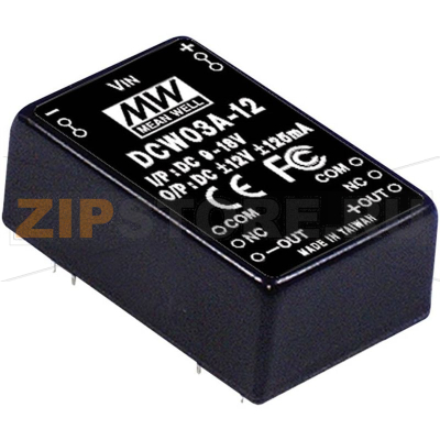 Преобразователь DC/DC, 100 мА Mean Well DCW03A-15 