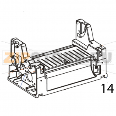 Main engine frame Godex EZ-1105 Main engine frame Godex EZ-1105Запчасть на деталировке под номером: 14Название запчасти Godex на английском языке: Main engine frame EZ-1105.