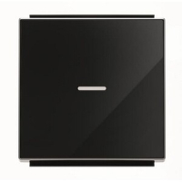 Клавиша для одноклавишных выключателей/переключателей/кнопок с линзой подсветки, стекло чёрное ABB 2CLA850130A2501