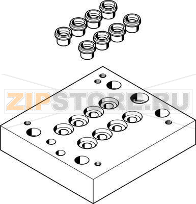 Плита пневматическая, многоканальная Festo CPV14-VI-P4-1/8-C 