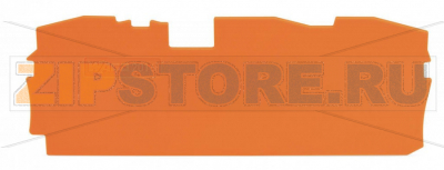 End and intermediate plate; 1 mm thick; orange Wago 2016-1392 