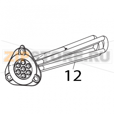 Resistenza 7000W 230/400V Elettrobar Fast 80D Resistenza 7000W 230/400V Elettrobar Fast 80DЗапчасть на деталировке под номером: 12