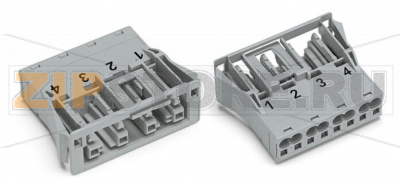 Защелкивающаяся розетка; 4-пол.; Код. B; 4,00 mm; серые Wago 770-744 Protected against mismating and maintenance-freePush-in CAGE CLAMP® spring pressure connection technology allows solid conductors to be simply pushed into a unit.Two wire connections per pole for loops or bridgesAdditional variable coding is possible.Components can be clearly printed on and color-coded to meet custom requirements....