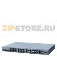 SCALANCE XR526-8C, MANAGED IE SWITCH, LAYER 3 INTEGRATED, POWER SUPPLY AC 230V, 24 X 10/100/1000 MBIT/S RJ45, 8 X 100/1000 MBIT/S SFP COMBO, 2 X 10 GBIT/S SFP+, IN TOTAL 26 PORTS CAN BE USED, FAULT-SIGNAL CONTACT, SELECT/SET-BUTTON, PROFINET-IO DEVICE, RE
