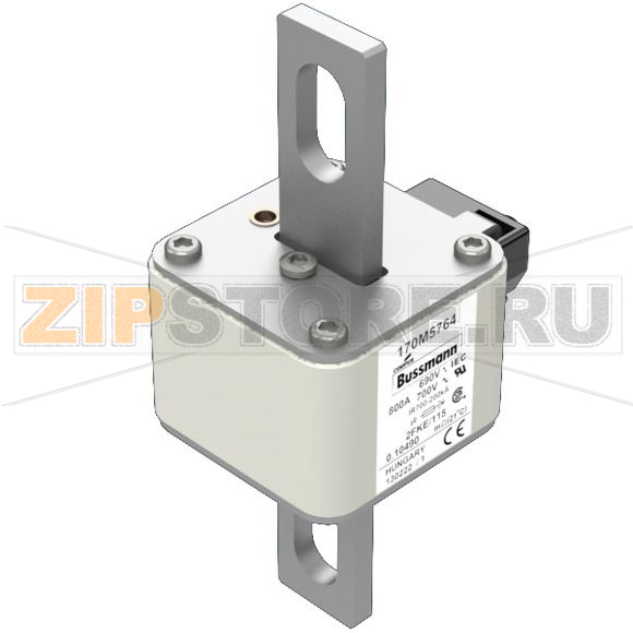 Предохранитель, 800 A, AC 690 В, 200 кА, size 2, 61x77x135 мм, aR, IEC UL Eaton FUSE 800A 690V 