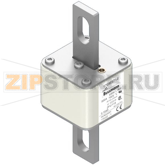 Предохранитель, 800 A, AC 690 В, 200 кА, size 2, 61x77x135 мм, aR, IEC UL Eaton FUSE 800A 690V 