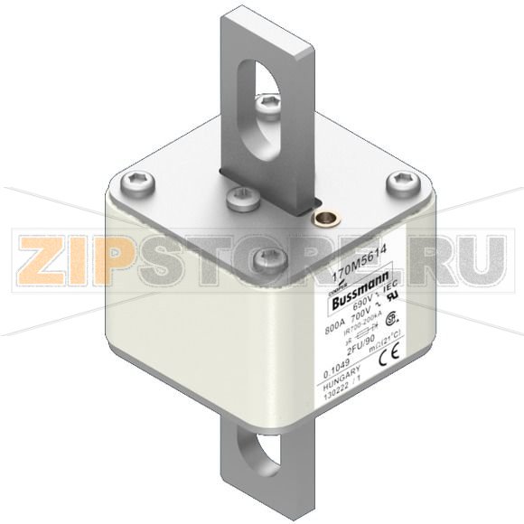 Предохранитель, 800 A, AC 690 В, 200 кА, size 2, 61x77x135 мм, aR, IEC UL Eaton FUSE 800A 690V 