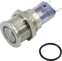 Кнопка антивандальная 48 В/DC, 2 А, 1 x выкл/вкл, без фиксации TRU Components LAS2GQPF-11E/B/12V/S/P