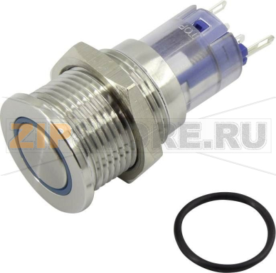 Кнопка антивандальная 48 В/DC, 2 А, 1 x выкл/вкл, без фиксации TRU Components LAS2GQPF-11E/B/12V/S/P 