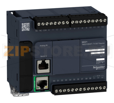 Контроллер логический 24 В, 0.5 А Schneider Electric TM221CE24T 