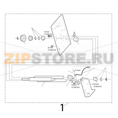 Print unit assembly Intermec PD41 Print unit assembly Intermec PD41Запчасть на деталировке под номером: 1Название запчасти на английском языке: Print unit assembly Intermec PD41.