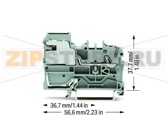 1-проводные распределительные клеммы с размыкателем; 2,5 мм; Push-in CAGE CLAMP®; 2,50 mm; серые Wago 2002-7111 