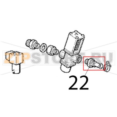 Wasserregler abfluss stück Scotsman EC 126 AS Wasserregler abfluss stück Scotsman EC 126 ASЗапчасть на деталировке под номером: 22
