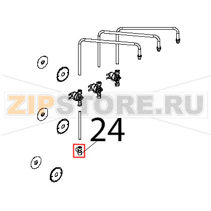 Соединитель Т-образный (тройник) ø=8мм Unox XBC 804 Соединитель Т-образный (тройник) ø=8мм Unox XBC 804Запчасть на деталировке под номером: 24