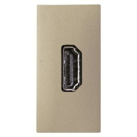 Механизм HDMI разъёма, одномодульный, шампань ABB 2CLA215560N1901