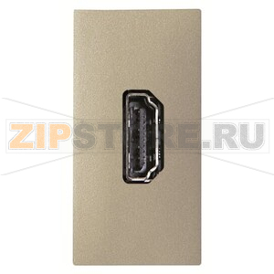 Механизм HDMI разъёма, одномодульный, шампань ABB 2CLA215560N1901 