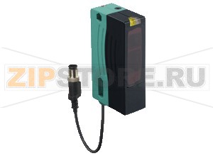 Диффузный датчик Diffuse mode sensor  RL29-8-2000/115b/136 Pepperl+Fuchs Описание оборудованияDiffuse mode sensor, plastic housing, 2000 mm adjustable detection range, red light, light on, 2 push-pull outputs, fixed cable with M12 plug