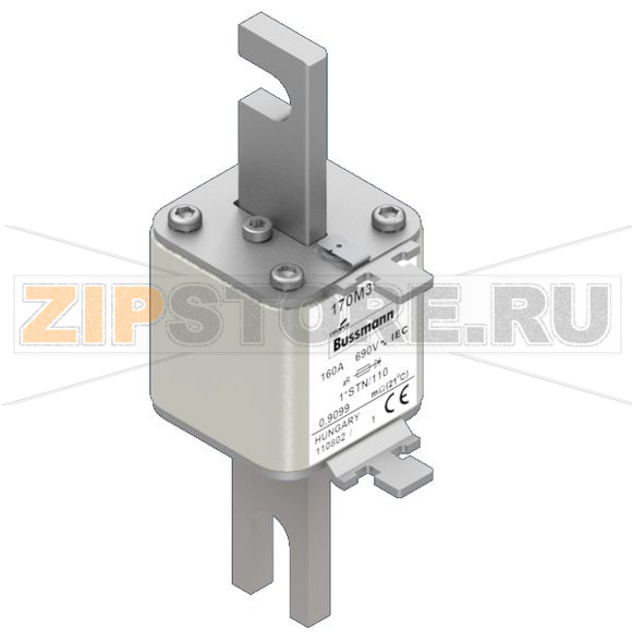 Предохранитель, 160 A, AC 690 В, 200 кА, size 1, 43x59x141 мм, aR, DIN, IEC Eaton FUSE 160A 690 
