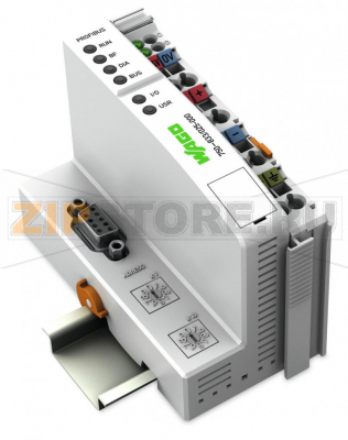 Контроллер PROFIBUS Slave; Внешняя температура; 2,50 mm; светло-серые Wago 750-833/025-000 ПЛК PROFIBUS DP/V1 объединяет в себе функции управления, интерфейса ввода-вывода и полевой шины. Программирование приложений ПЛК выполняется в соответствии с IEC 61131-3. Программист имеет доступ ко всем данным ввода-вывода и полевой шины.Функции и приложения:- Использование децентрализованного управления обеспечивает более эффективное функционирование ПЛК или ПК- Сложные приложения могут быть разделены на индивидуально тестируемые блоки- Программируемая реакция на неисправность в случае сбоя в работе полевой шины- Предварительная обработка сигнала снижает объем передачи данных по полевой шине- Периферийное оборудование может управляться напрямую, что обеспечивает сокращение времени отклика системы- Автономный компактный контроллер...