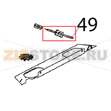 Res. piana 147 W, 105 V, D230, 1 spira Unox XBC 615EG Res. piana 147 W, 105 V, D230, 1 spira Unox XBC 615EGЗапчасть на деталировке под номером: 49