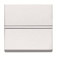 Механизм одноклавишного однополюсного выключателя с клавишей, двухмодульный, альпийский белый ABB 2CLA220100N1101