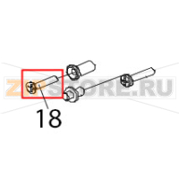 Screw M2.5x12 flat head (countersunk) Zebra TTP-2010