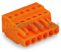 MCS MIDI Classic 1-conductor female plug; with integrated end plate; 2.5 mm; Pin spacing 5.08 mm; 10-pole; 2,50 mm; orange Wago 231-310/102-000