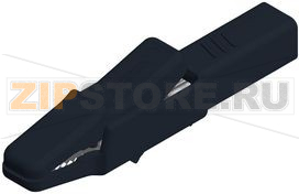 Зажим защитный 32 A, 300 В, тип: крокодил, черный Hirschmann AK 2 B BLACK 