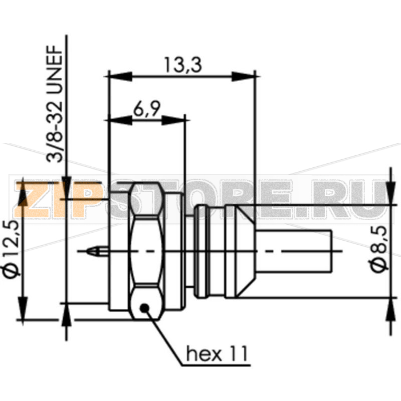 Разъем F, 75 Ом, 1 шт Telegärtner J01600A0012 