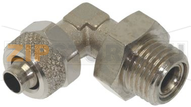 КОЛЕНЧАТЫЙ ФИТИНГ 1/4&quot;M Ø 8/6 НИКЕЛЬ 