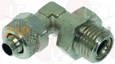 КОЛЕНЧАТЫЙ ФИТИНГ 1/4"M Ø 8/6 НИКЕЛЬ 