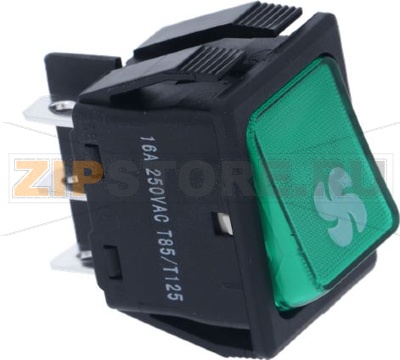 BIPOLAR CHANGEOVER SWITCH GREEN 16A 250V 