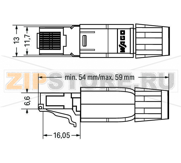 Соединитель ETHERNET RJ-45, IP20; ETHERNET 10/100 Мбит/с; для полевой сети; светло-серые Wago 750-975 