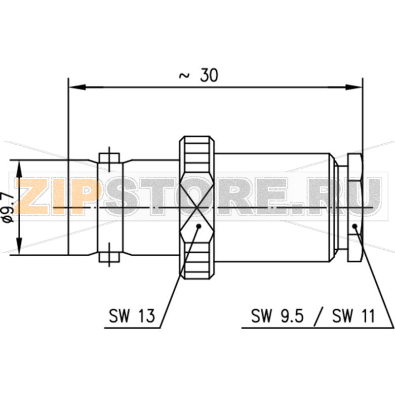 Разъем BNC, 75 Ом, 1 шт Telegärtner J01003A0011 