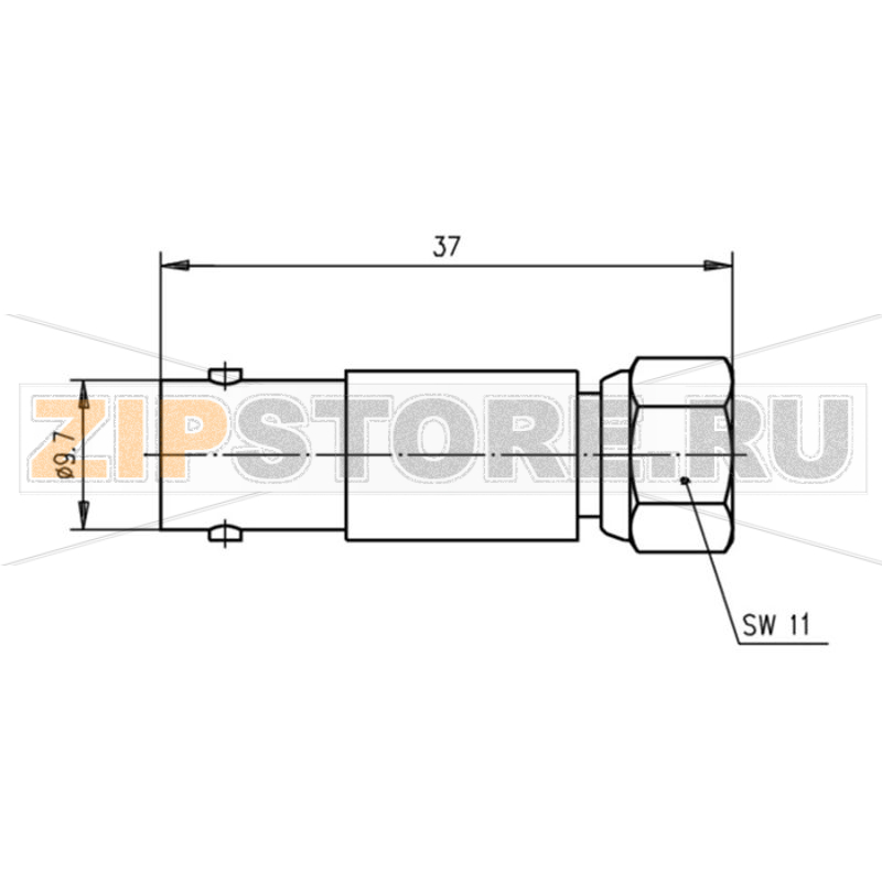 Разъем коаксиальный, гнездо BNC, штекер F, 1 шт Telegärtner J01008A0031 
