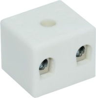 MORSETTIERA 2 POLI IN CERAMICA - 10PZ