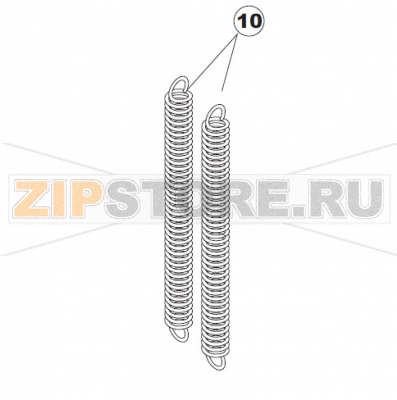 Spring, Hood Traz. F5 100/120/140 Apach AC800   Spring, Hood Traz. F5 100/120/140 Apach AC800Запчасть на сборочном чертеже под номером: 10Название запчасти Apach на итальянском языке: Spring, Hood Traz. F5 100/120/140 Apach AC800