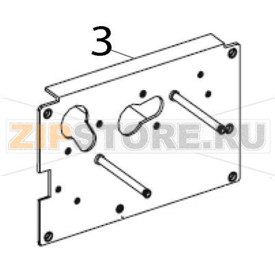 DC Motor bracket LH Zebra 170PAX4 DC Motor bracket LH Zebra 170PAX4Запчасть на деталировке под номером: 3