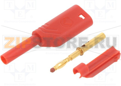 Разъем 2 мм, 10 А, 1 кВ, красный Hirschmann MST S WS 30 AU RED 