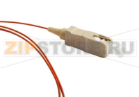Hyperline FPT-B9-50-SC/PR-1M-LSZH-OR (FPT9-50-SC-PC-1M) Пигтейл волоконно-оптический MM 50/125 (OM2), SC, 1 м, LSZH