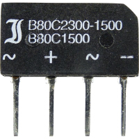 Мост диодный 2.3 А, 160 В, кремниевый, однофазный, корпус: SIL-4 Diotec B80C1500B