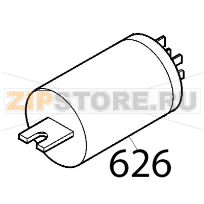 Condensatore 8 uF aletta LA Sirman Topaz 250 Condensatore 8 uF aletta LA Sirman Topaz 250Запчасть на деталировке под номером: 626