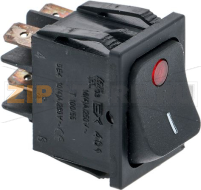 BIPOLAR SWITCH BLACK 16A 250V 