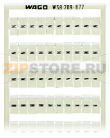 Маркировочная карта WSB; в картах; МАРКИРОВАНО; N (100x); not stretchable; Вертикальная маркировка; с креплением на защелке; белые Wago 209-677